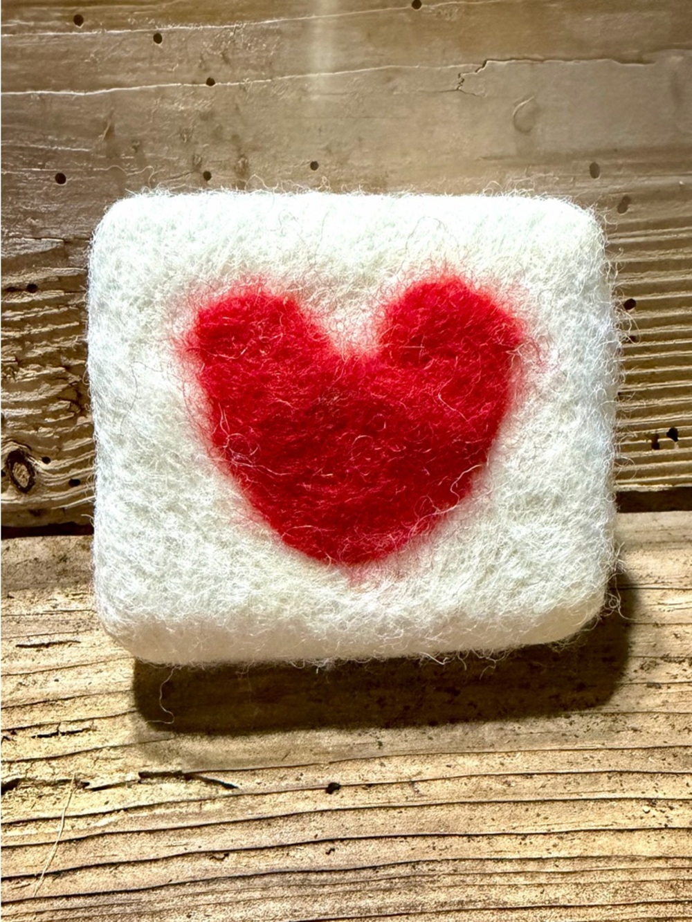 Amish Soap in
Hand-felted Scrubby